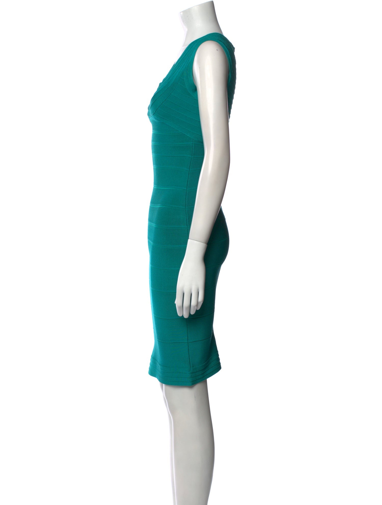 Herve Leger Scoop Neck Mini Dress