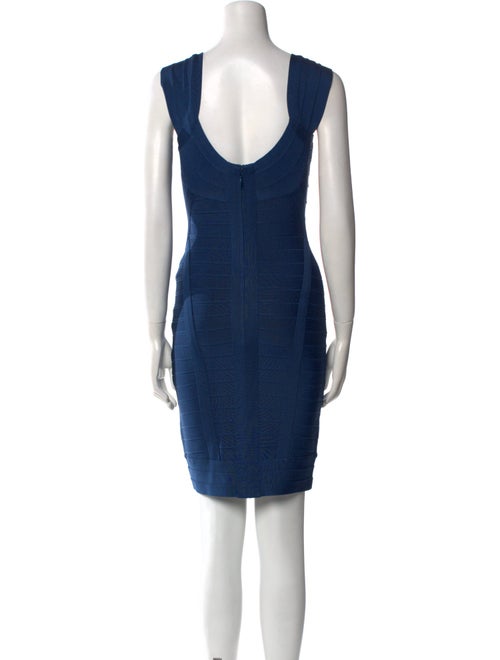 Herve Leger V-Neck Mini Dress
