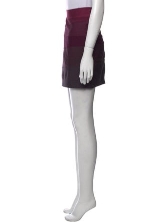 Herve Leger Striped Mini Skirt