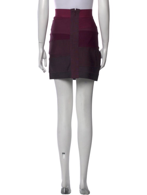 Herve Leger Striped Mini Skirt