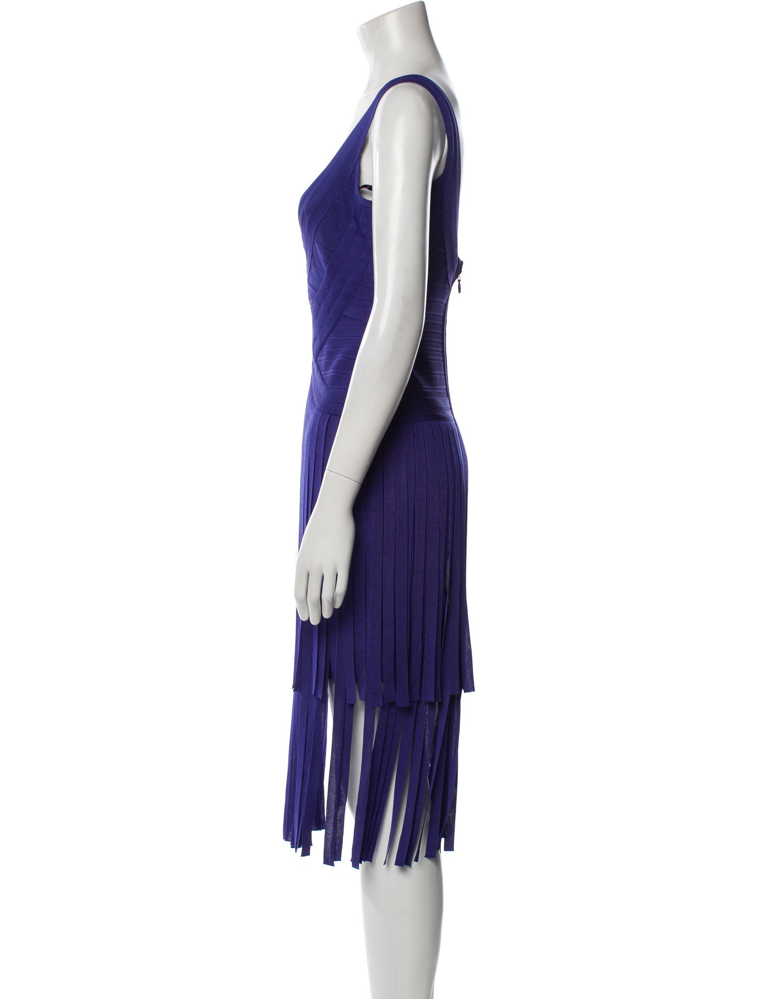 Herve Leger V-Neck Mini Dress