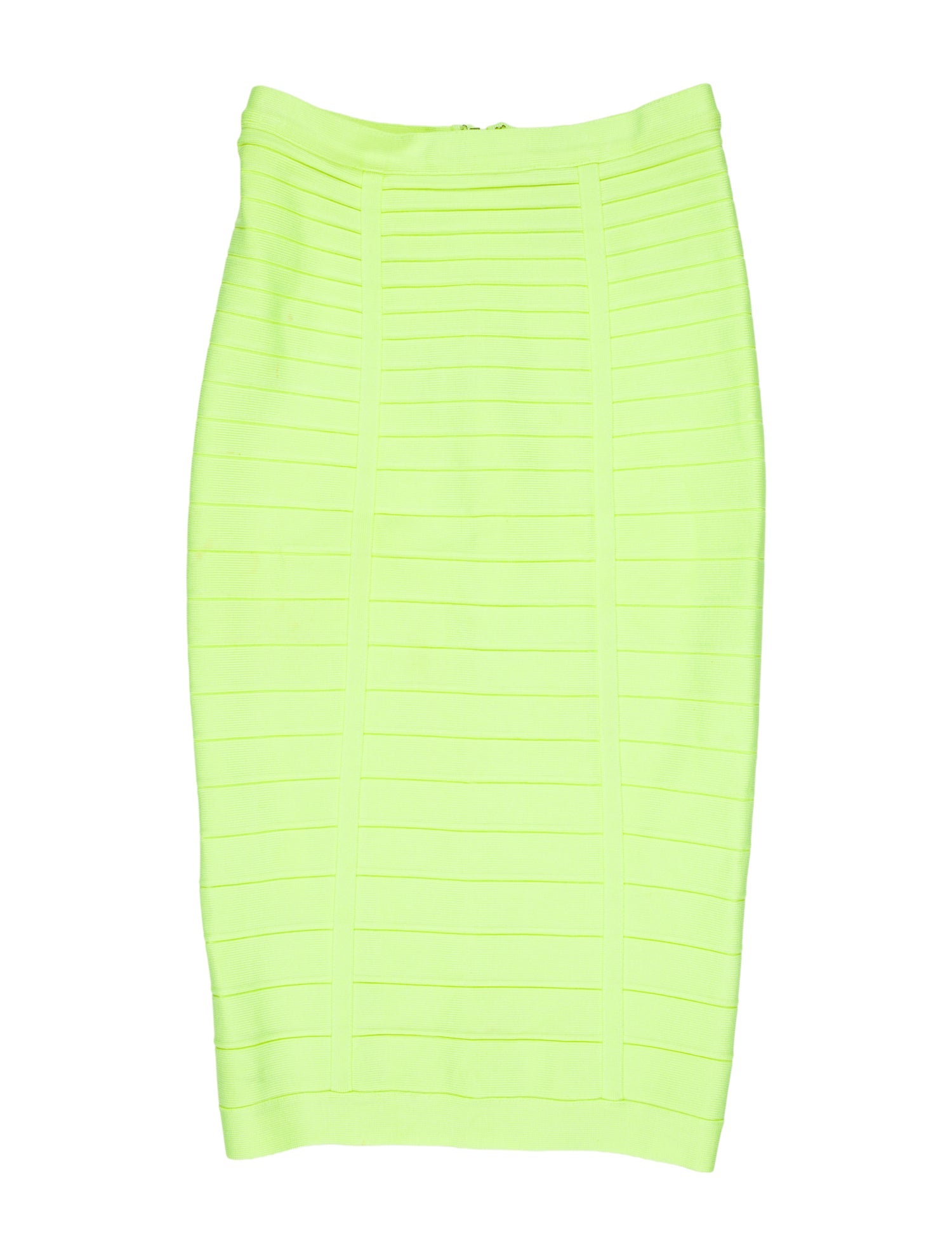 Herve Leger Striped Knee-Length Skirt