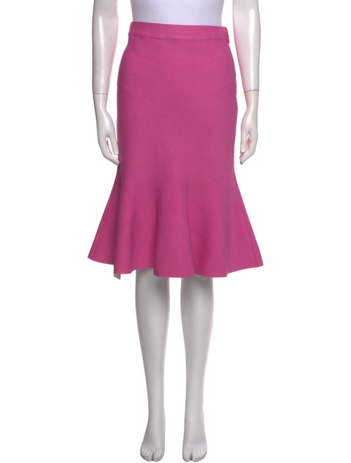 Herve Leger Scalloped Accent Knee-Length Skirt