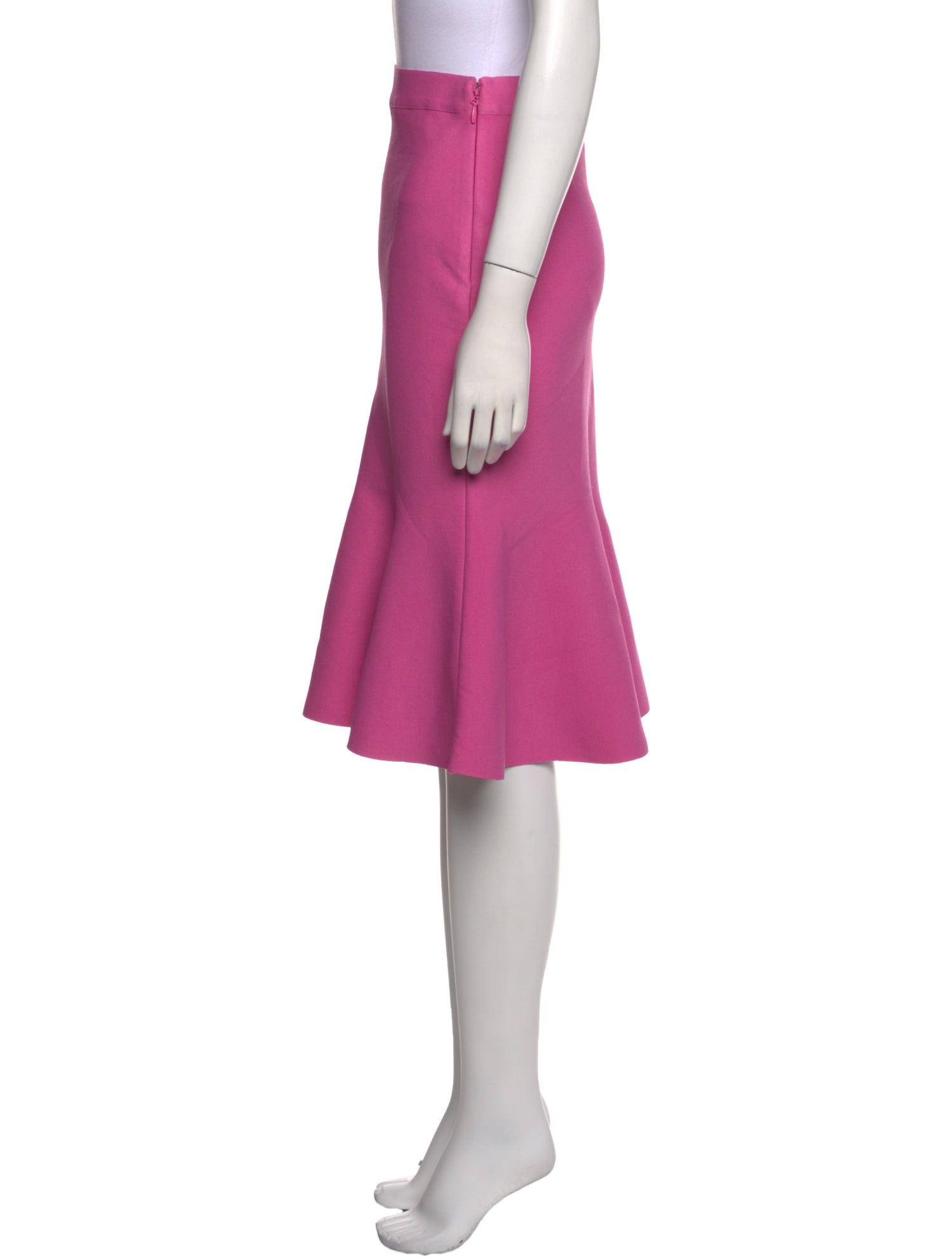 Herve Leger Scalloped Accent Knee-Length Skirt