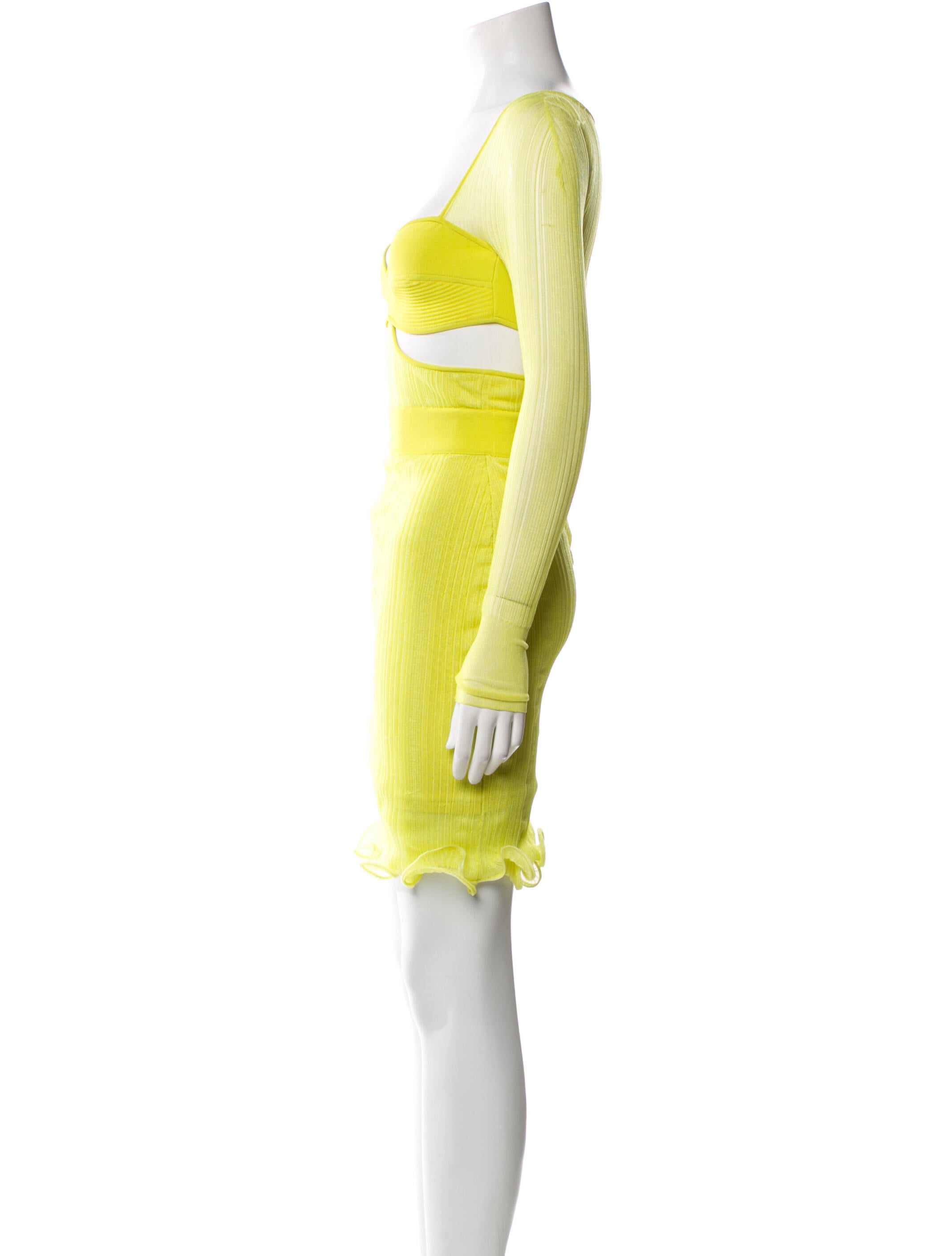 Herve Leger Square Neckline Mini Dress