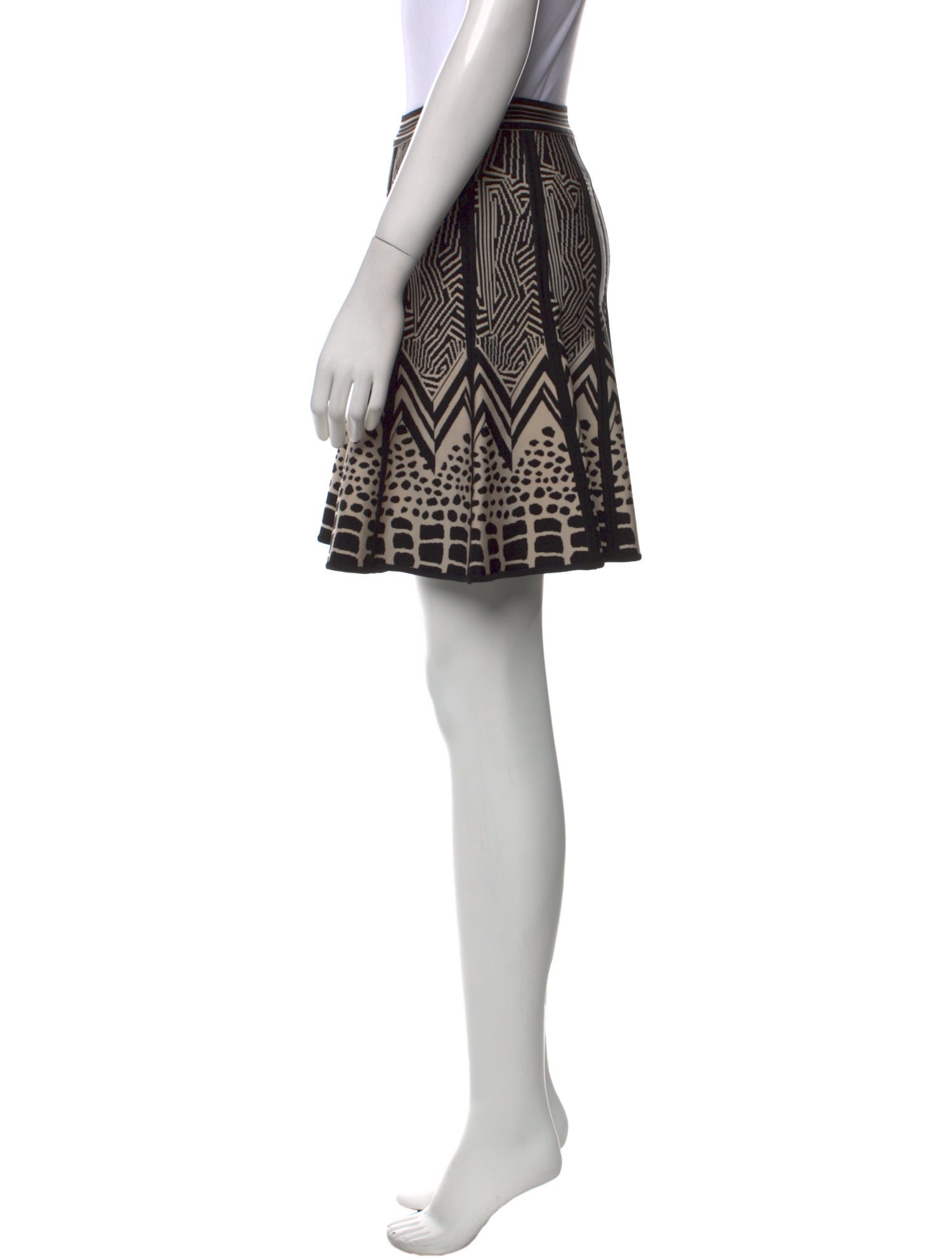 Herve Leger Printed Mini Skirt