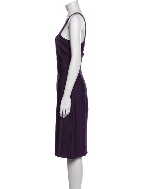 Herve Leger Square Neckline Knee-Length Dress