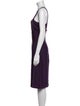 Herve Leger Square Neckline Knee-Length Dress