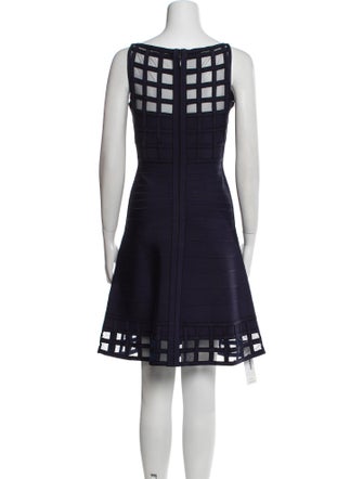 Herve Leger Scoop Neck Mini Dress
