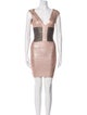 Herve Leger V-Neck Mini Dress