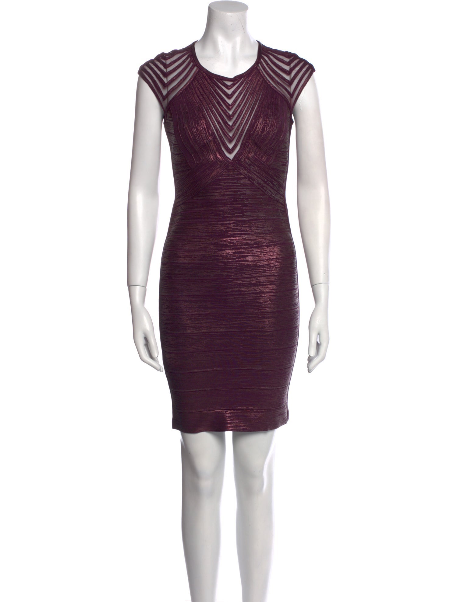 Herve Leger Crew Neck Mini Dress
