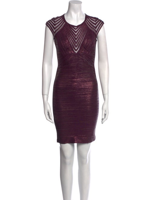 Herve Leger Crew Neck Mini Dress