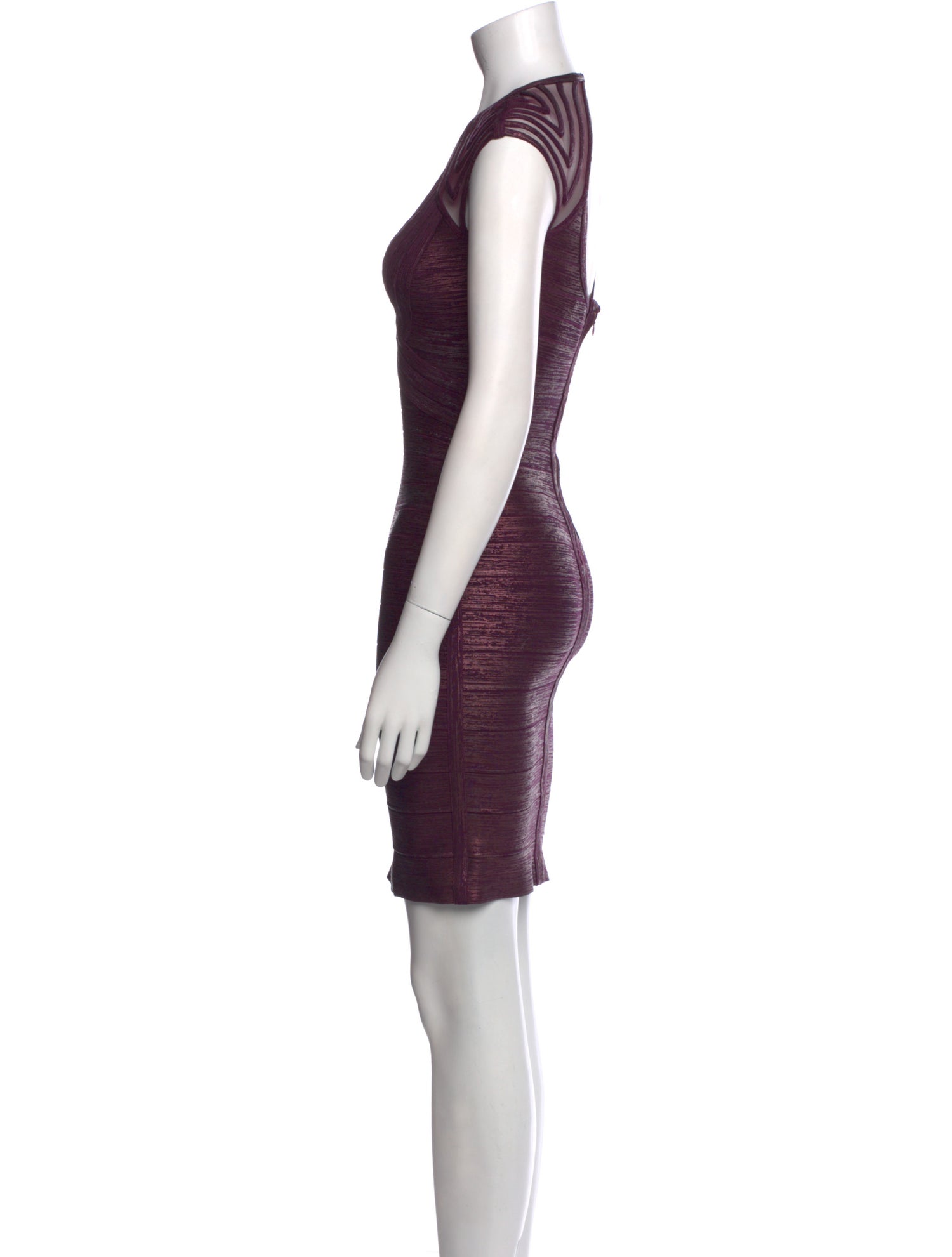 Herve Leger Crew Neck Mini Dress