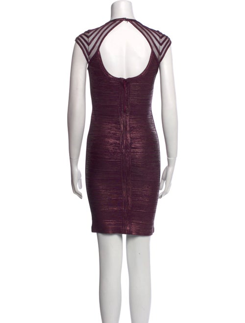Herve Leger Crew Neck Mini Dress