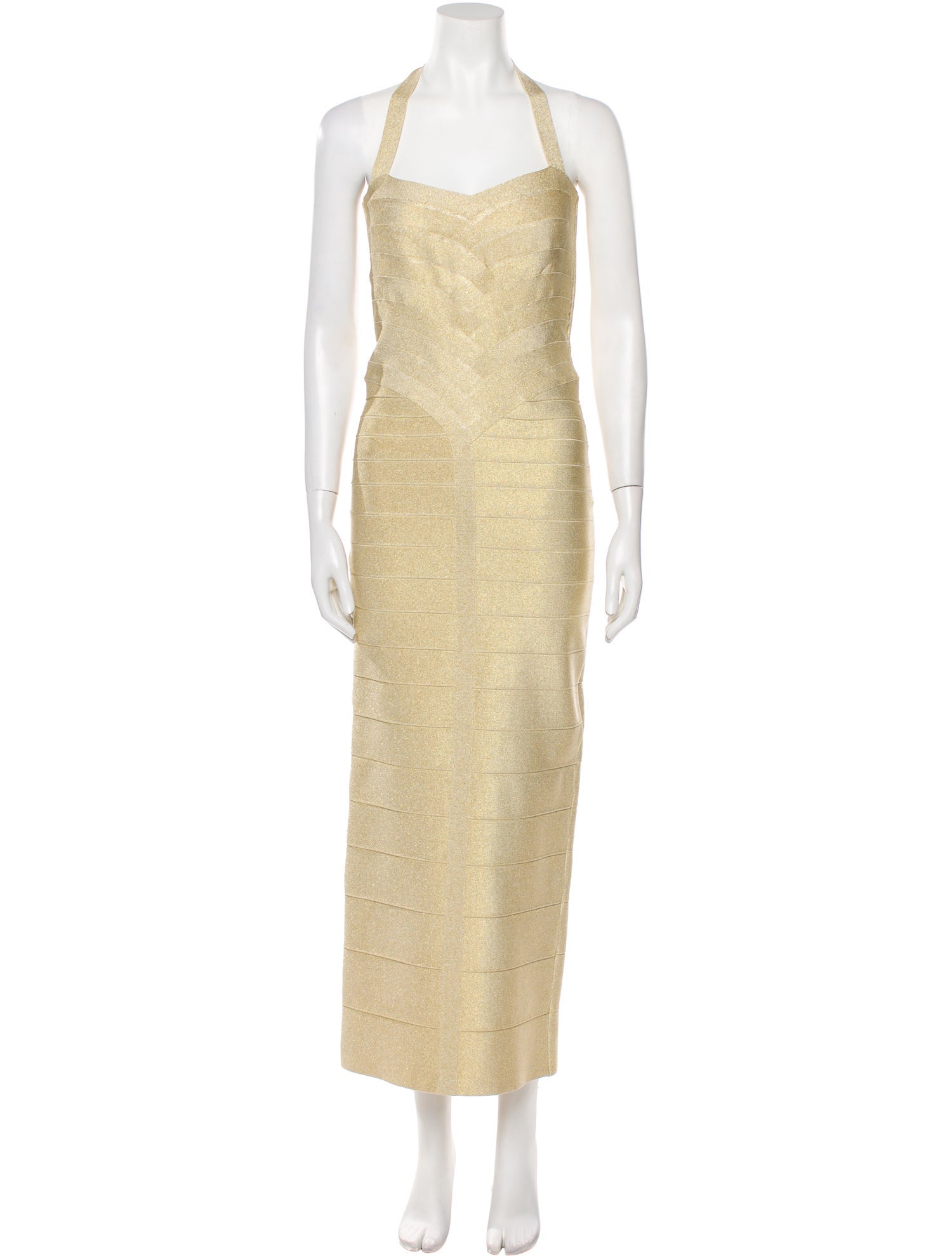 Herve Leger Halterneck Long Dress