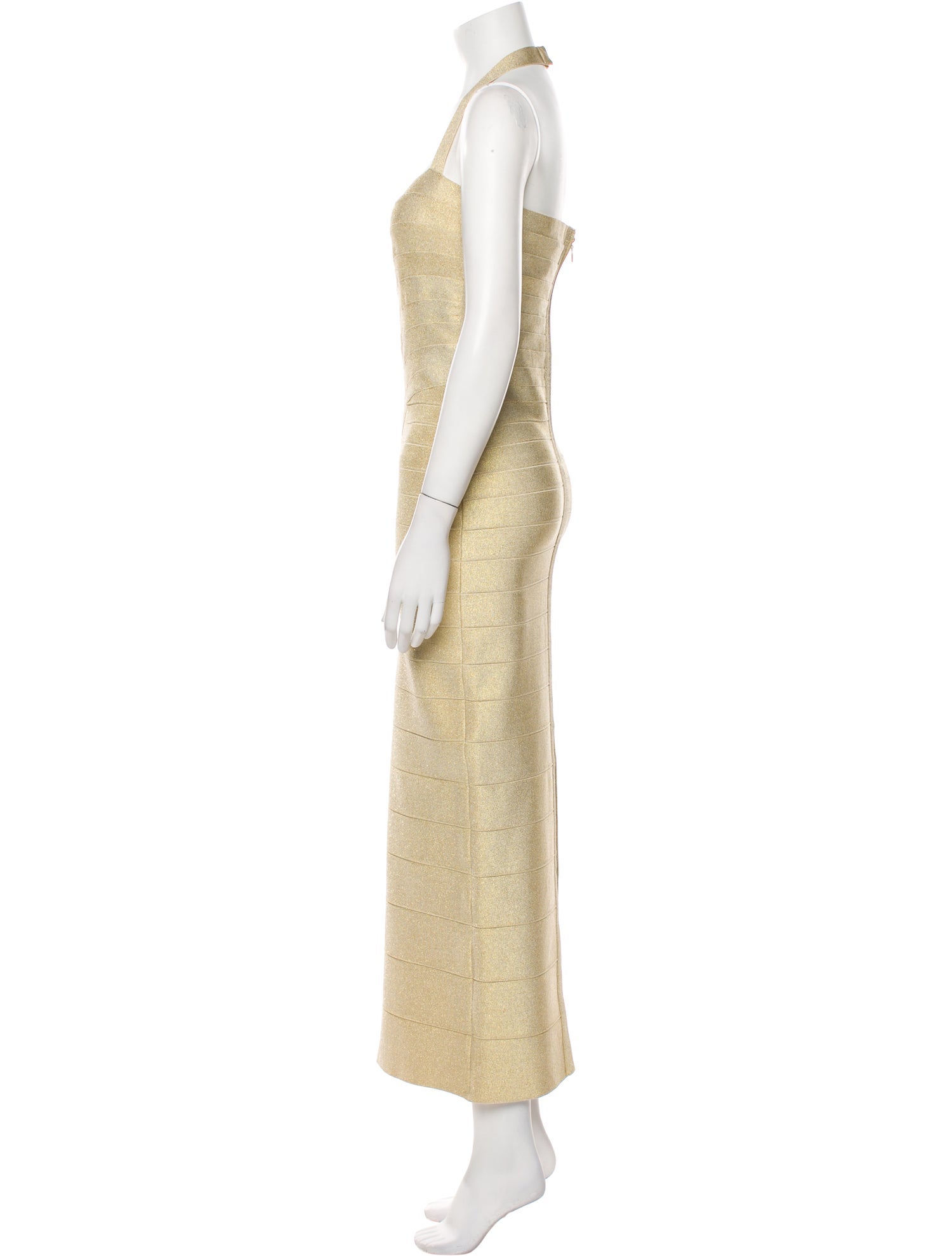 Herve Leger Halterneck Long Dress