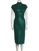 Herve Leger Turtleneck Midi Length Dress