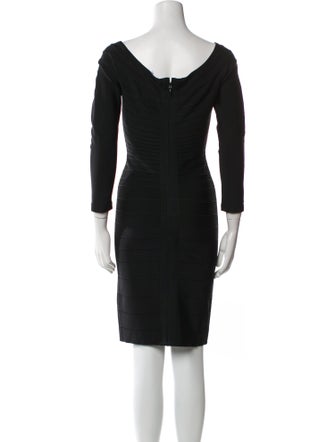 Herve Leger Bateau Neckline Mini Dress