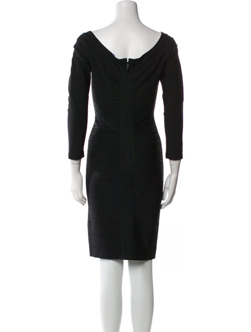 Herve Leger Bateau Neckline Mini Dress