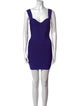 Herve Leger V-Neck Mini Dress