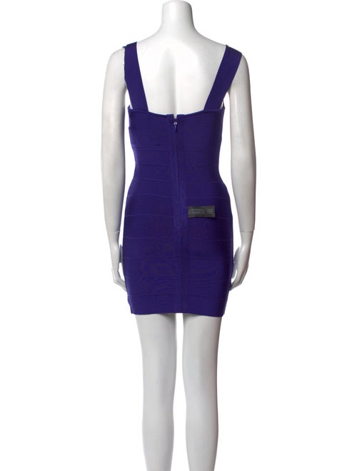 Herve Leger V-Neck Mini Dress
