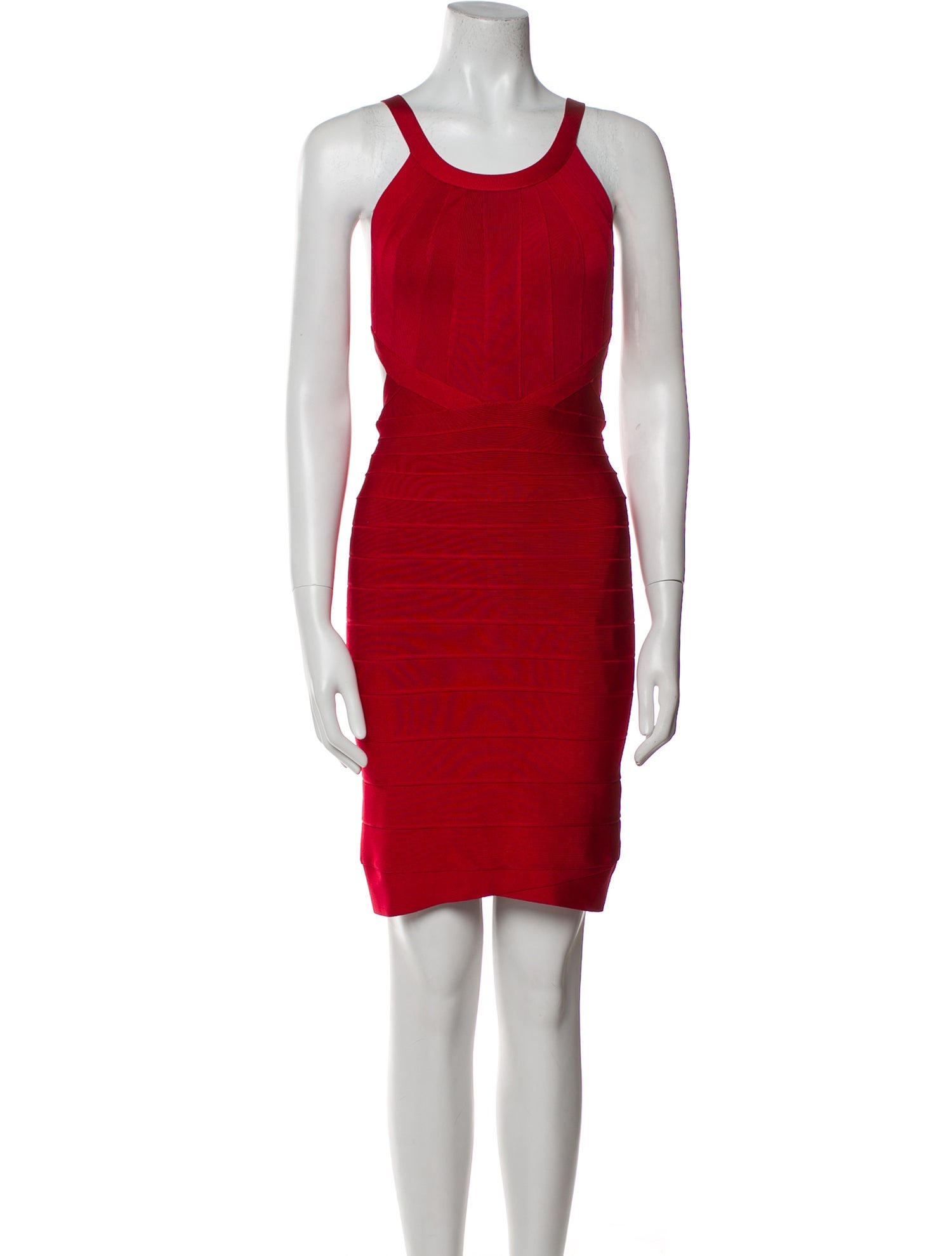 Herve Leger Scoop Neck Mini Dress
