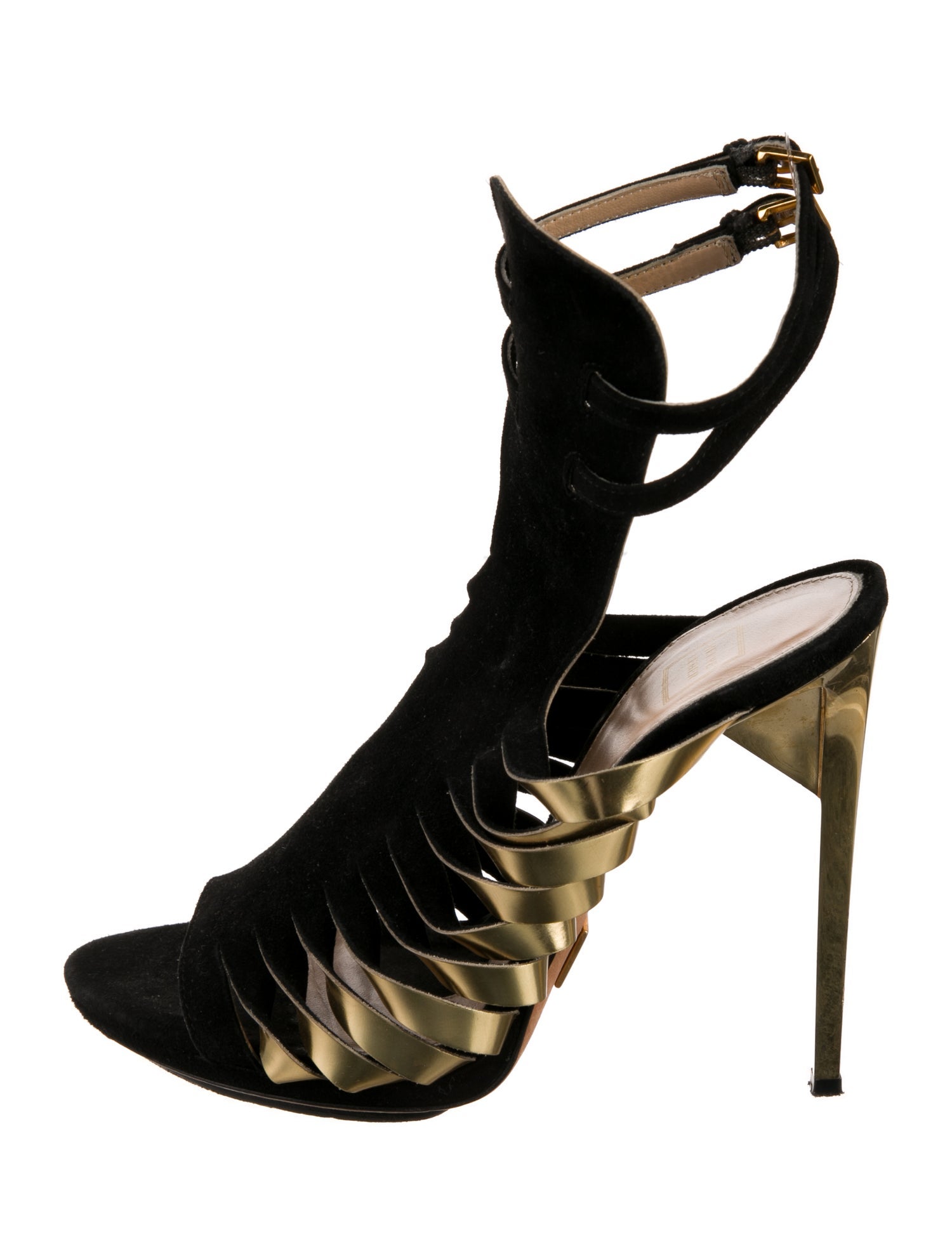 Herve Leger Suede Gladiator Sandals