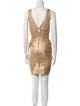 Herve Leger V-Neck Mini Dress