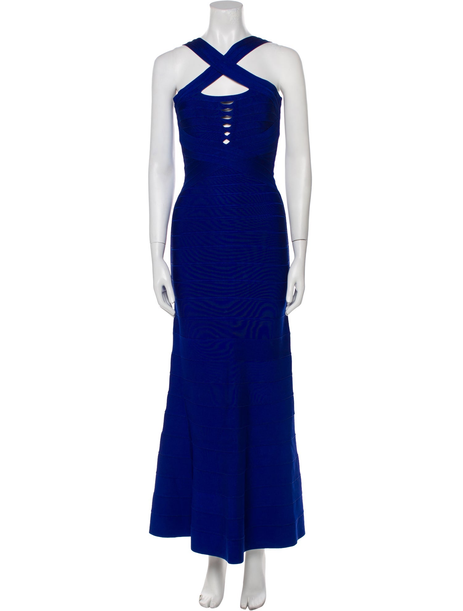 Herve Leger Halterneck Long Dress