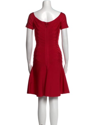 Herve Leger Scoop Neck Mini Dress