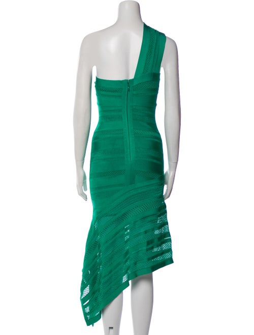 Herve Leger One-Shoulder Midi Length Dress