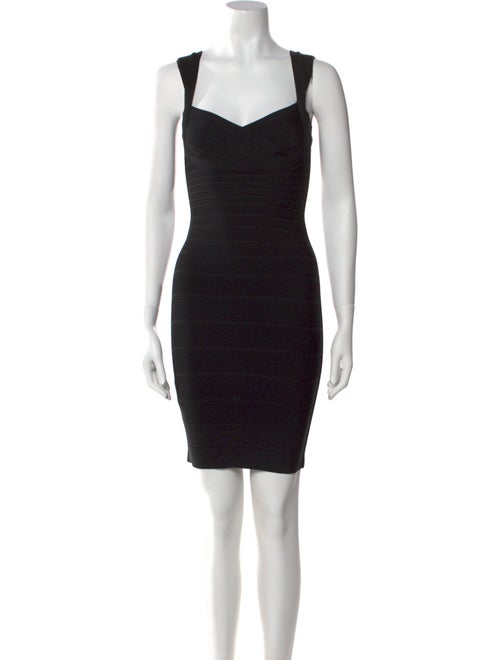 Herve Leger Square Neckline Mini Dress