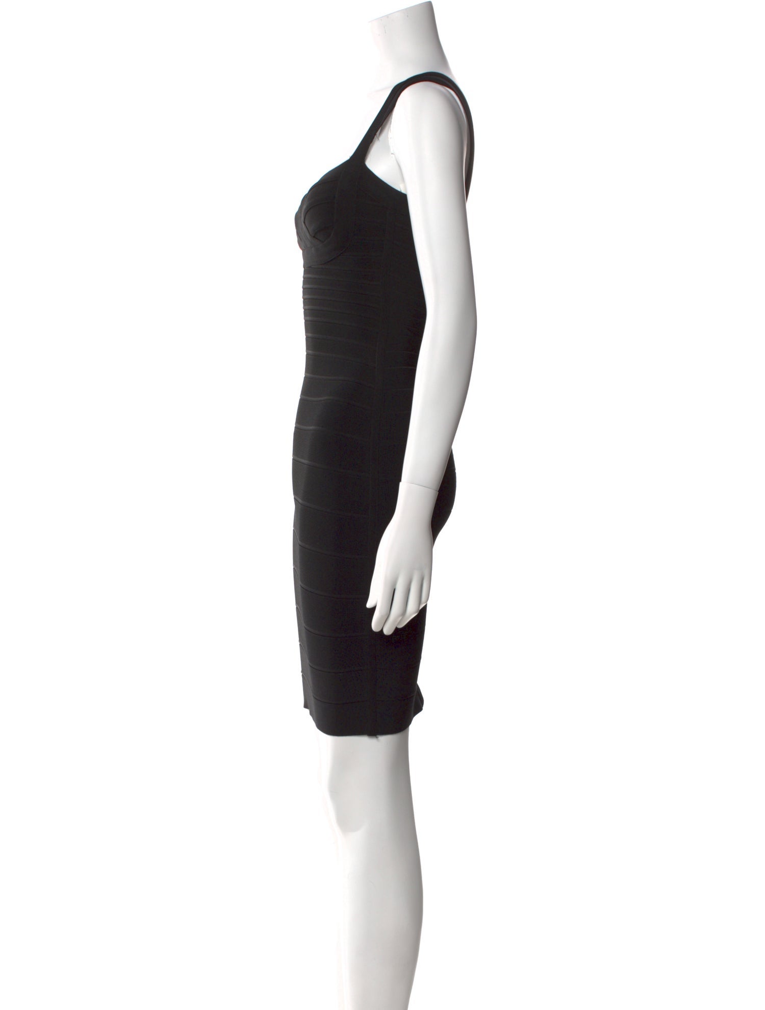 Herve Leger Square Neckline Mini Dress