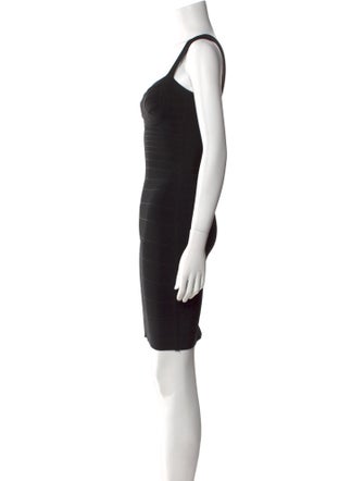Herve Leger Square Neckline Mini Dress