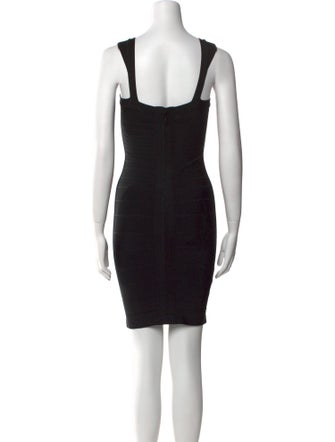Herve Leger Square Neckline Mini Dress