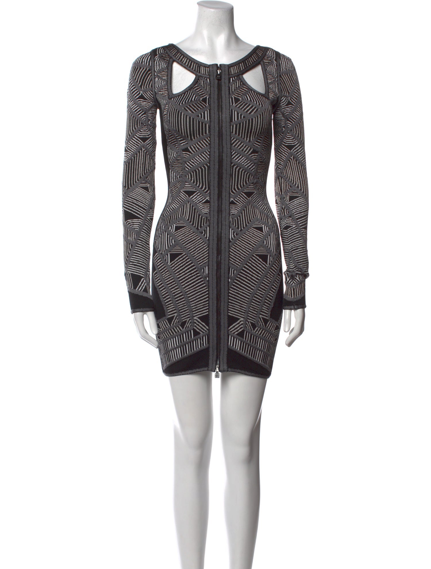 Herve Leger Scoop Neck Mini Dress