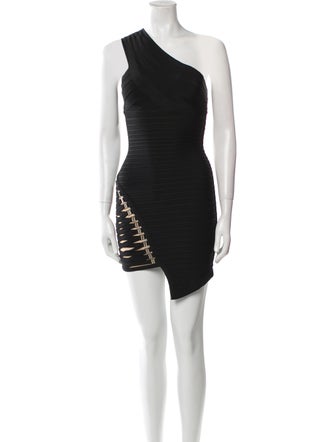 Herve Leger One-Shoulder Mini Dress