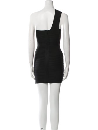 Herve Leger One-Shoulder Mini Dress
