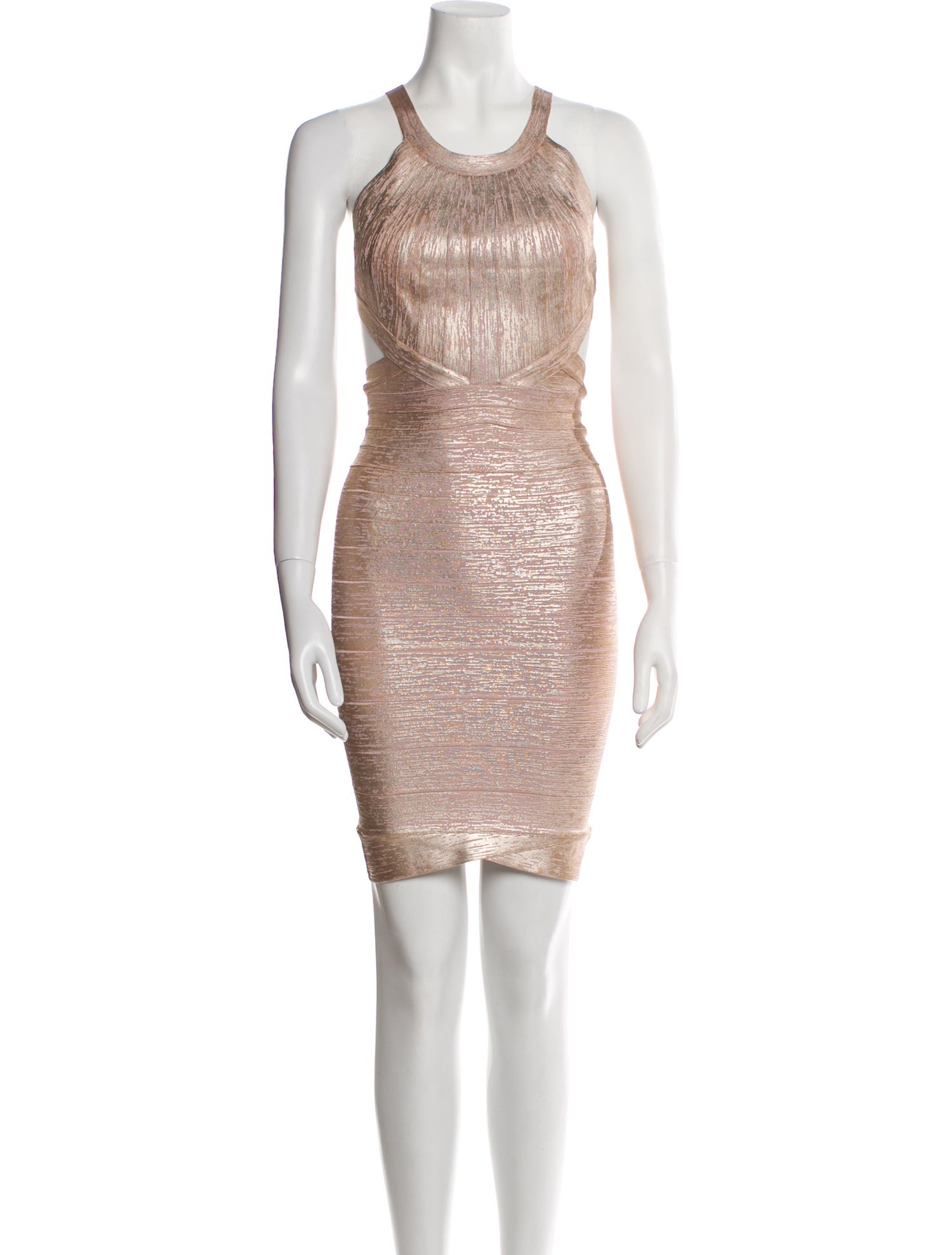Herve Leger Scoop Neck Mini Dress