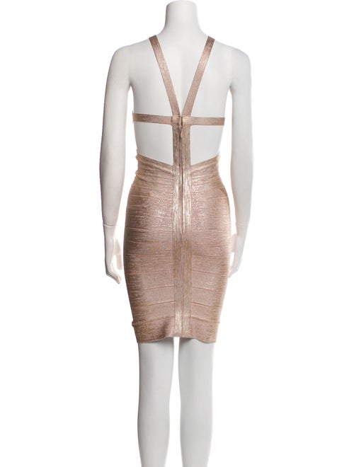 Herve Leger Scoop Neck Mini Dress