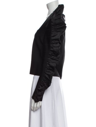 Herve Leger Square Neckline Long Sleeve Sweatshirt