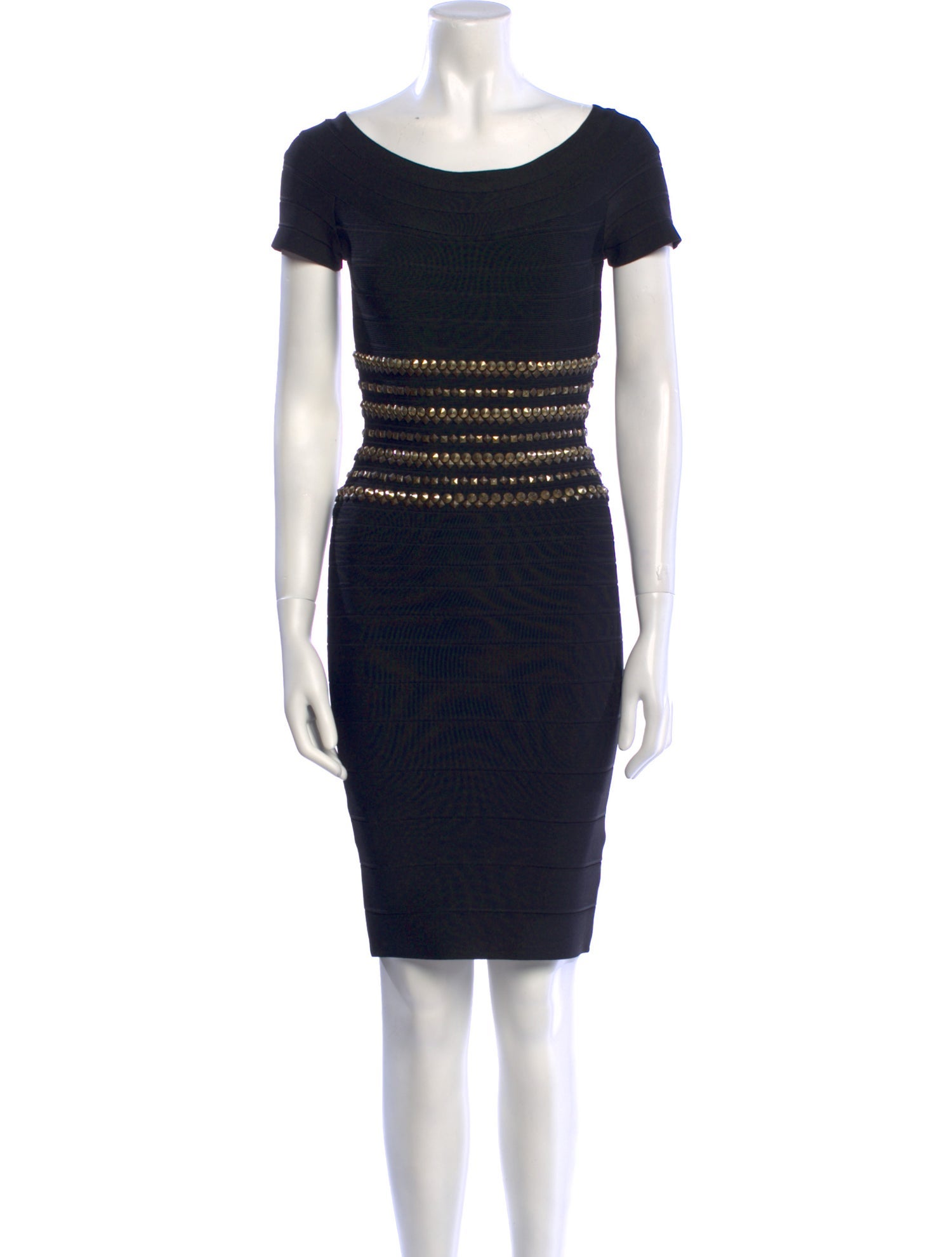 Herve Leger Striped Mini Dress