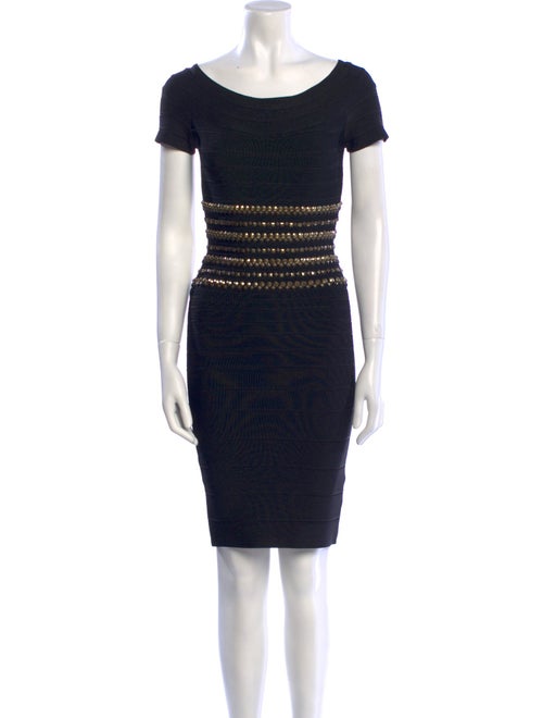 Herve Leger Striped Mini Dress