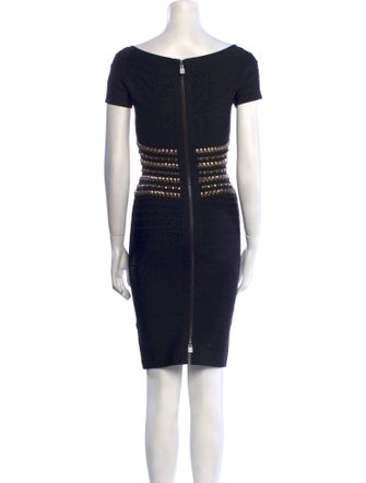 Herve Leger Striped Mini Dress