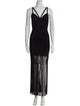Herve Leger V-Neck Long Dress