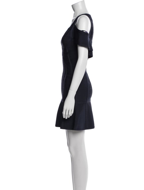 Herve Leger V-Neck Mini Dress