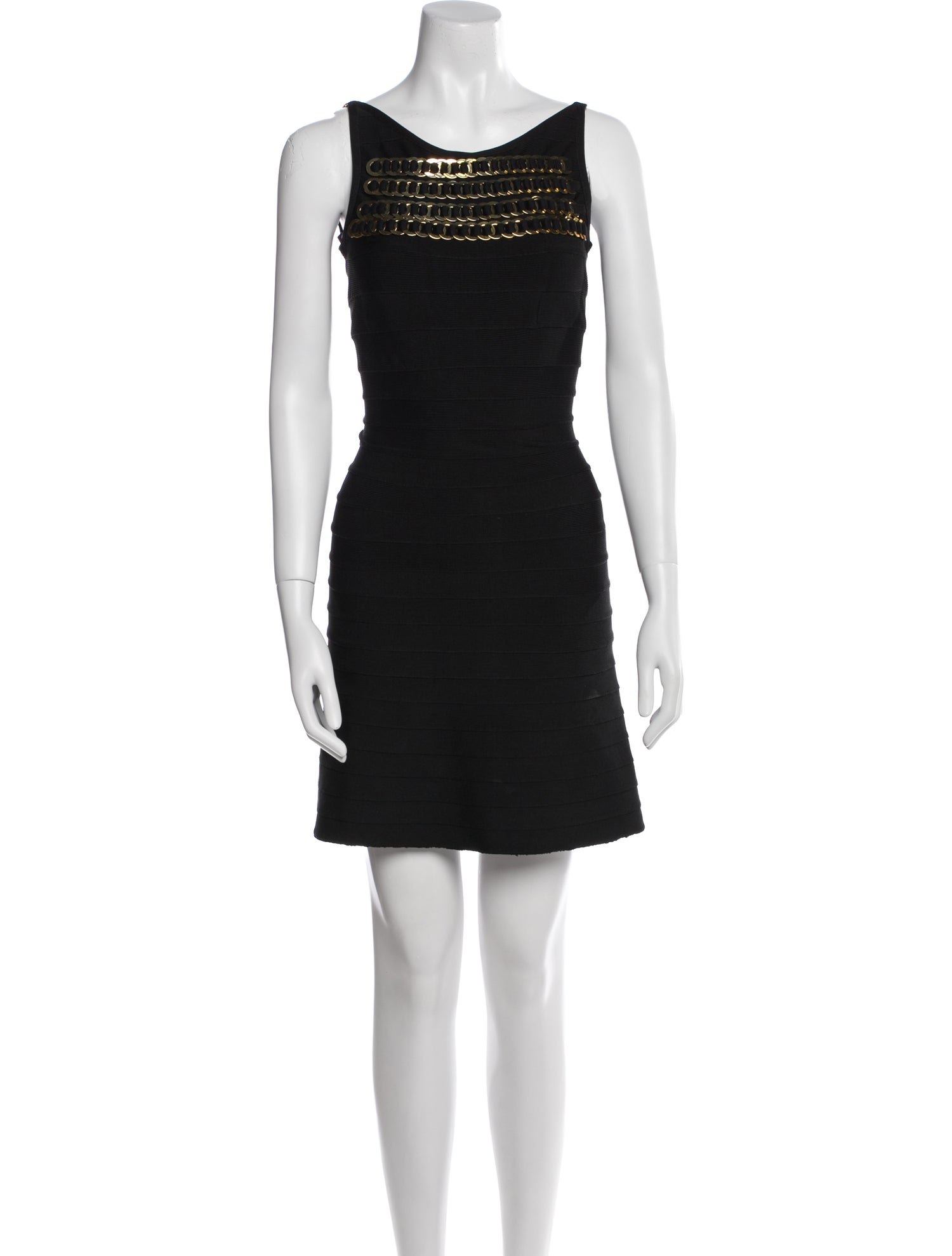 Herve Leger Scoop Neck Mini Dress