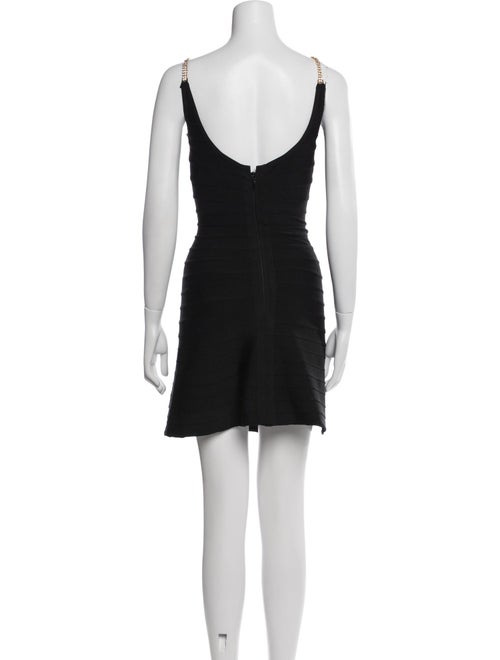 Herve Leger Scoop Neck Mini Dress