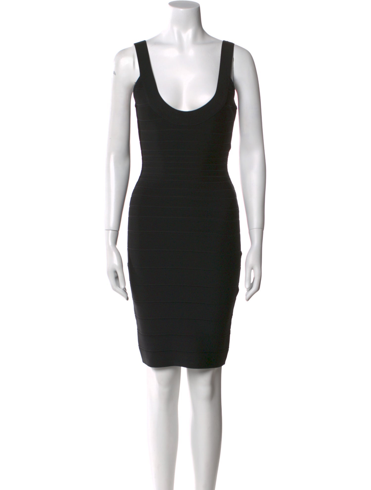 Herve Leger Scoop Neck Mini Dress