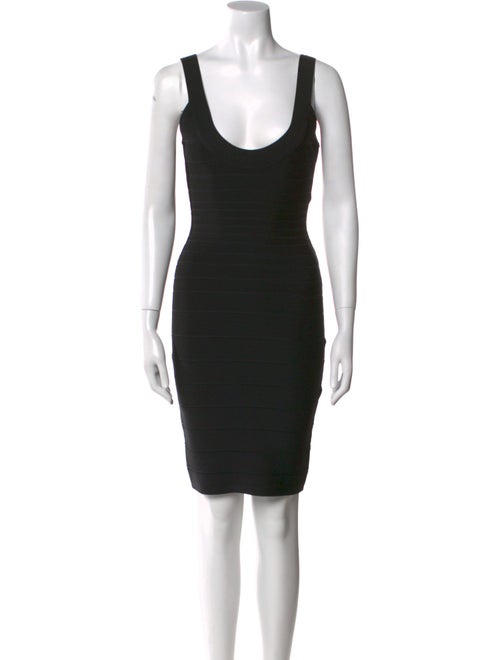 Herve Leger Scoop Neck Mini Dress